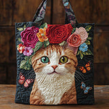 Borsa in Tessuto Trapuntata Baffi Floreali