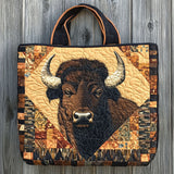 Borsa in Tessuto Trapuntata Bisonte della Terra