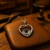 Collana a forma di impronta con zirconia - Compagni fedeli