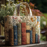 Borsa Artigianale Imbottita "Libri e Fiori"
