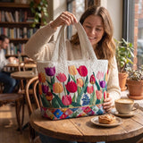 Borsa Artigianale Imbottita "Tulipano"