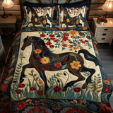 Artistic Horse-Themed 3-Piece Bedding Set