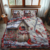 Nature-Inspired Cardinal 3-Piece Bedding Set