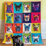 Coperta a quadri affascinante in stile bulldog francese NCU0PD075