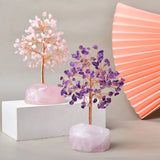 Joie de Vivre – Albero della Vita con Base in Quarzo Rosa