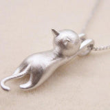Collana in Argento Sterling con Gatto Giocoso