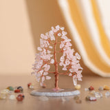 Serenità - Albero della Vita a Forma di Abete in Quarzo Rosa