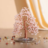 Serenità - Albero della Vita a Forma di Abete in Quarzo Rosa