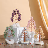 Sublime - Albero della Vita a Forma di Abete in Citrino e Quarzo Trasparente