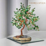 Ascensione - Albero della Vita in Avventurina Verde e base in Agata