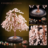 Prospérité - Albero della Vita in Quarzo Rosa e Agata