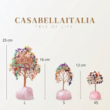 Joie de Vivre – Albero della Vita in Pietre dei 7 Chakra e Quarzo Rosa
