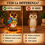 Vedi la differenza: lampada in vetro fatta a mano contro luce in plastica fatta in serie