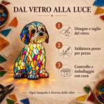 Dal vetro alla luce: disegno e taglio del vetro, saldatura pezzo per pezzo, controllo e imballaggio