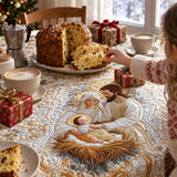 Colazione di Natale con la tovaglia Luce di Betlemme