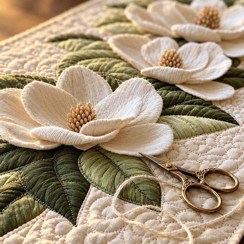 Dettaglio del tessuto della tovaglia Grazia nei Fiori